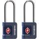 Set of padlocks with key with TSA system Samsonite TA Revolution Key Lock X2 KR7*010;01 Midnight Blue