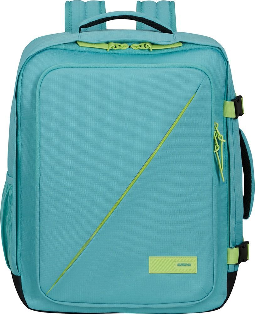 Рюкзак дорожный American Tourister Take2Cabin M с отделением для ноутбука до 15,6" 91G*005 Dusty Turquoise/Lime