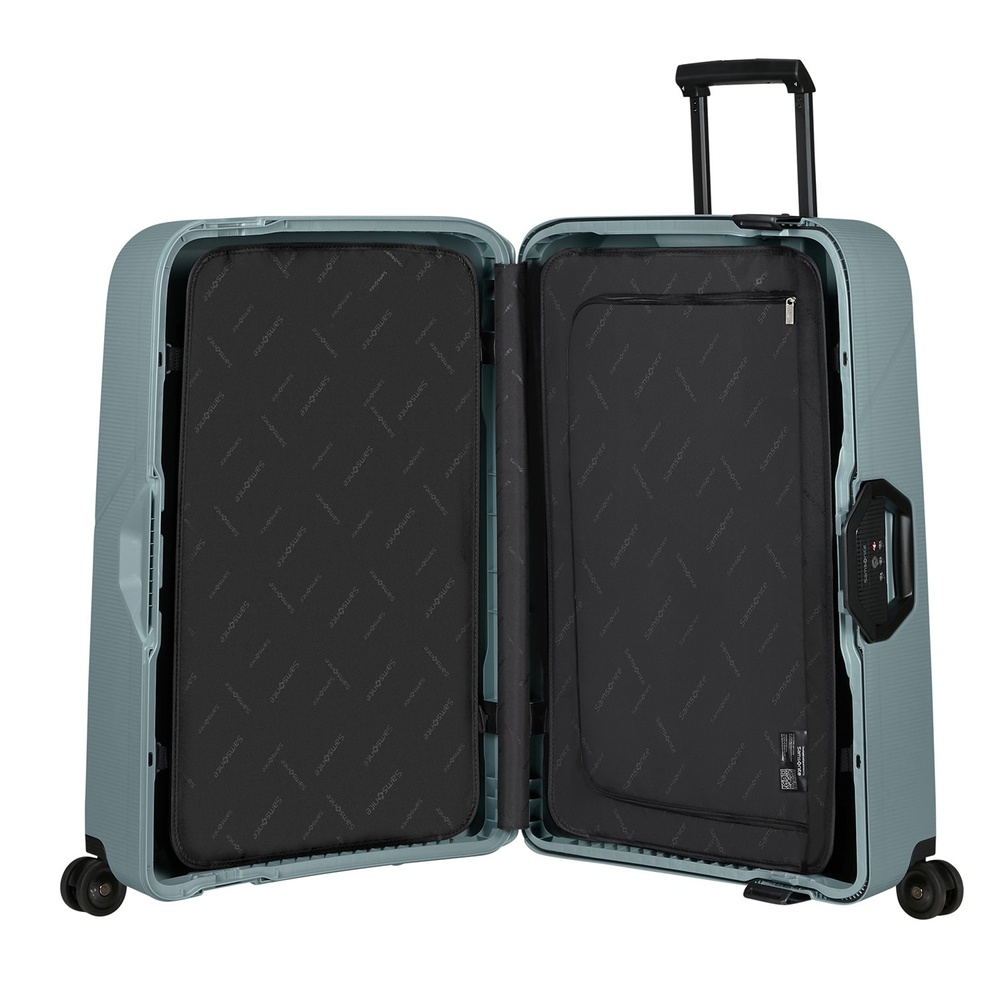 Suitcase Samsonite Magnum Eco made of polypropylene on 4 wheels KH2 * 003 Ice Blue (large)