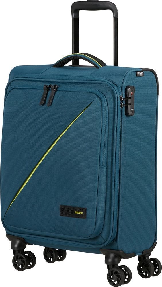 Suitcase American Tourister Take2Cabin textile on 4 wheels 91G*008 Harbor Blue (small)