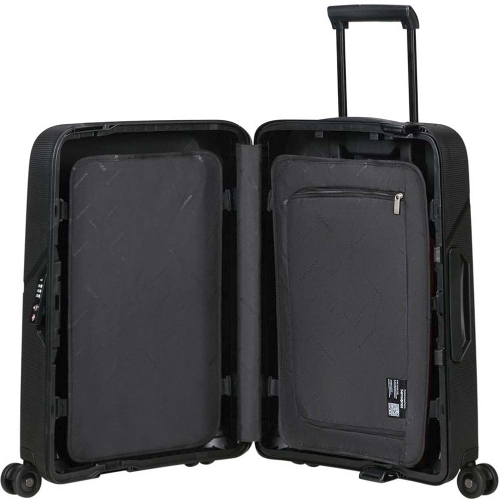 Suitcase Samsonite Magnum Eco made of polypropylene on 4 wheels KH2 * 001 Graphite (small)