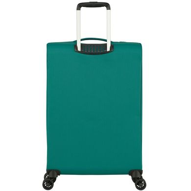 Ультралёгкий чемодан American Tourister Lite Ray текстильный на 4-х колесах 94g*004 Forest Green (средний)