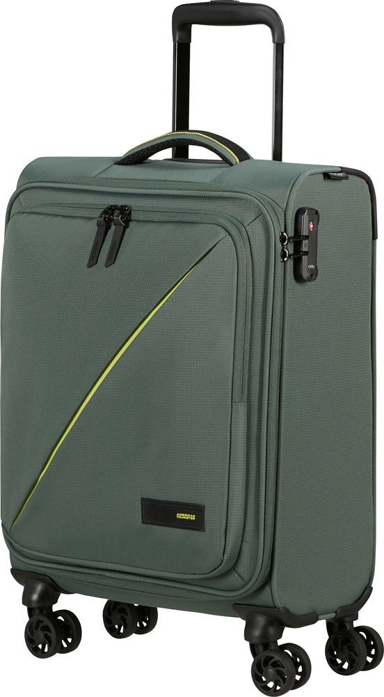 Валіза American Tourister Take2Cabin текстильна на 4-х колесах 91G*008 Dark Forest (мала)