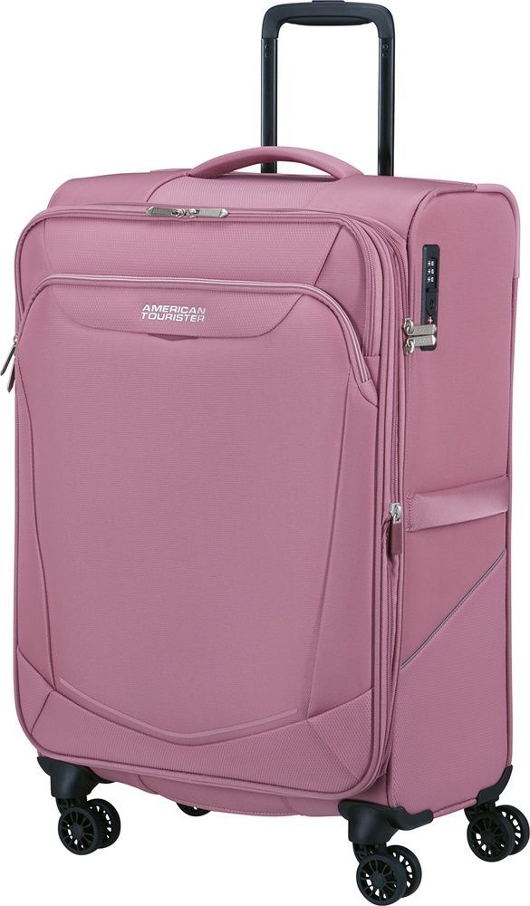 Чемодан American Tourister Summerride текстильный на 4-х колесах ME7*005;81 Lilas Pink (средний)