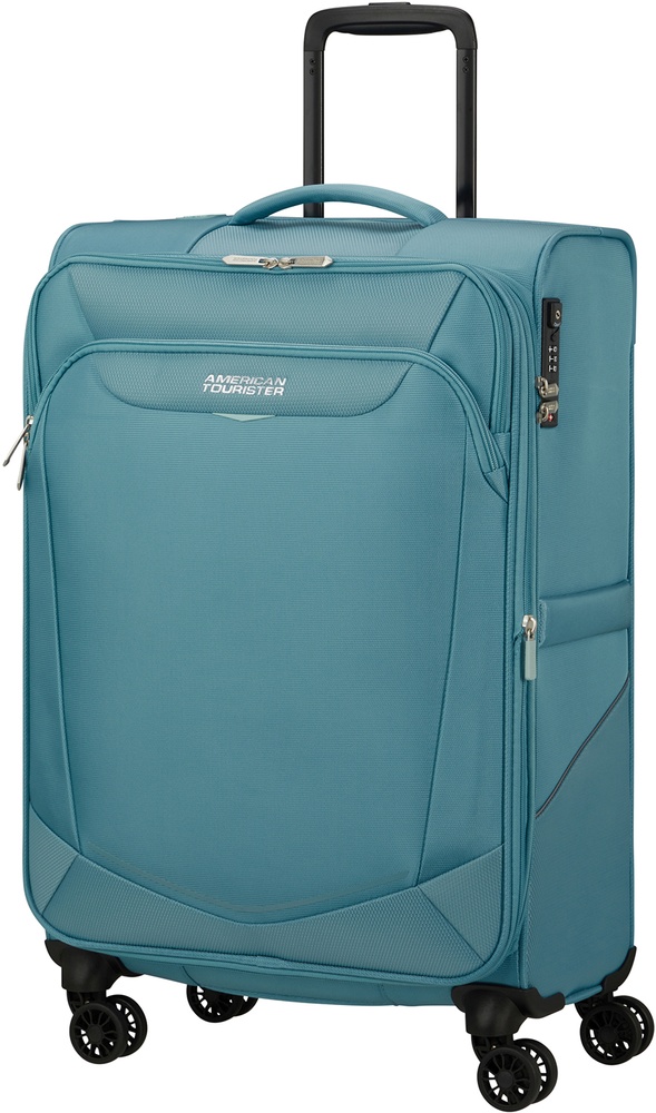 Валіза American Tourister Summerride текстильна на 4-х колесах ME7*005;01 Breeze Blue (середня)