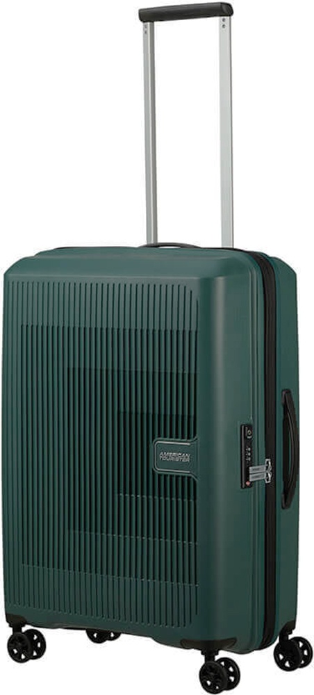 Suitcase American Tourister AeroStep made of polypropylene on 4 wheels MD8*002 Dark Forest (medium)