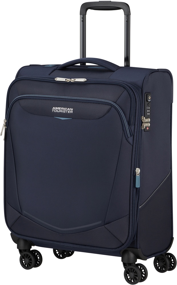 Чемодан American Tourister Summerride текстильный на 4-х колесах ME7*004;41 Navy (малый)