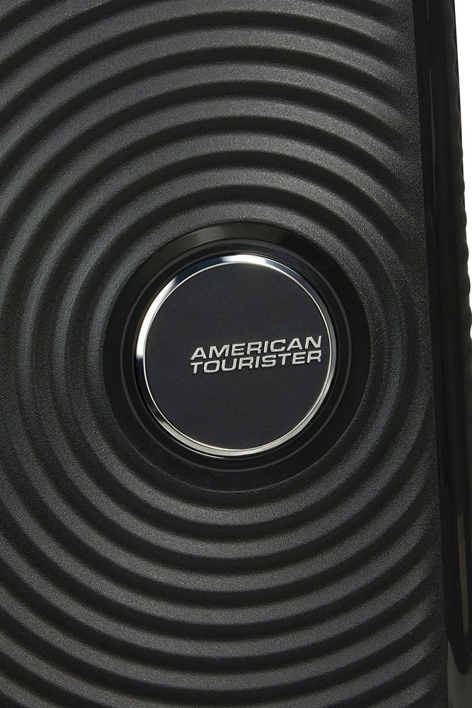 Suitcase American Tourister SoundBox Mini made of polypropylene on 4 wheels MG8*001 Bass Black (extra small)