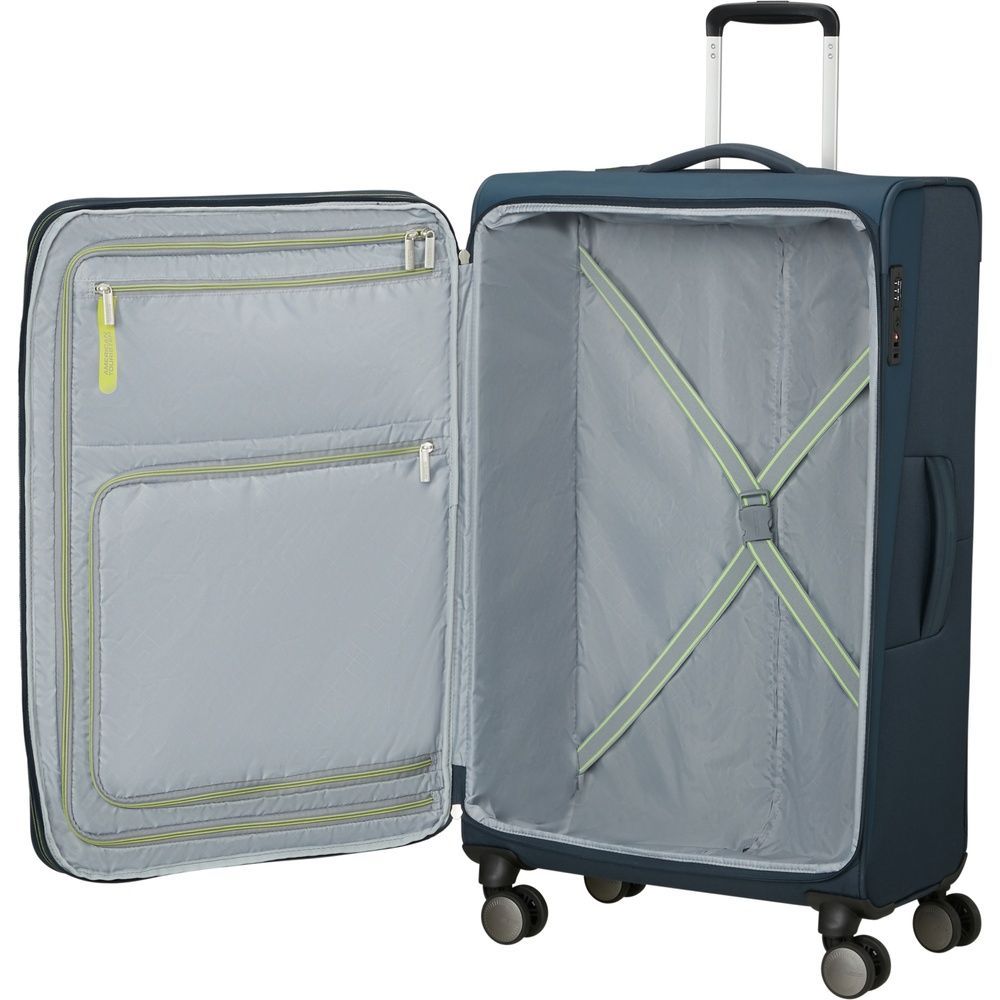 Suitcase American Tourister Wanderlite textile on 4 wheels MJ6*006 Dark Navy (large)