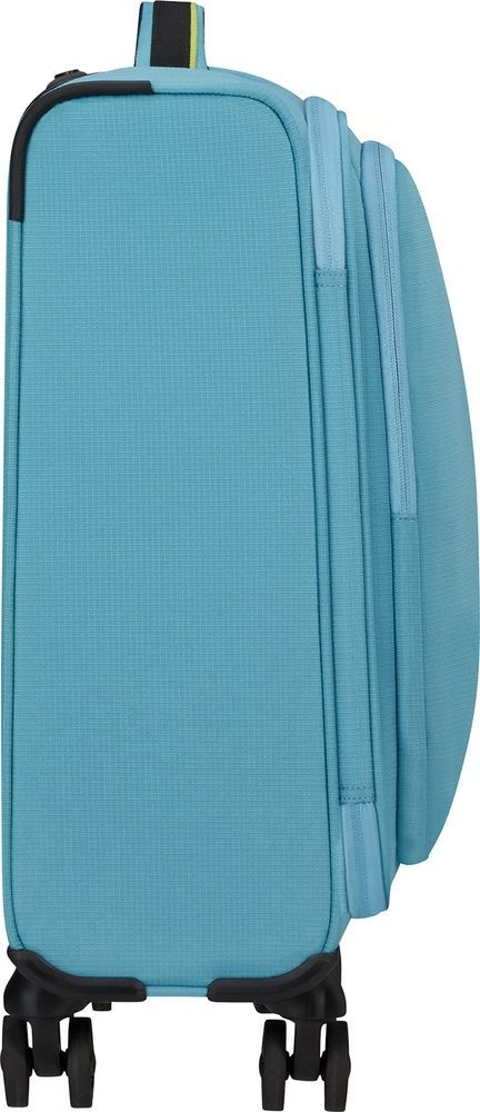 Чемодан American Tourister Take2Cabin текстильный на 4-х колесах 91G*008 Breeze Blue (малый)