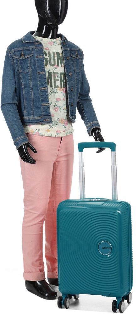 Валіза American Tourister SoundBox Mini із поліпропілену на 4-х колесах MG8*001 Deep Teal (екстра мала)