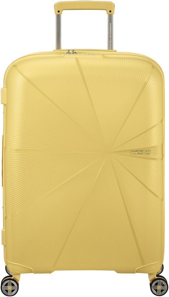 Suitcase American Tourister Starvibe made of polypropylene on 4 wheels MD5*003 Metallic Banana (medium)