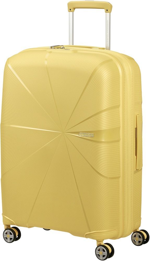 Suitcase American Tourister Starvibe made of polypropylene on 4 wheels MD5*003 Metallic Banana (medium)