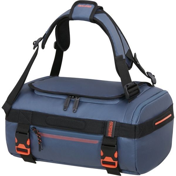 Рюкзак-сумка American Tourister Urban Track S для ручной клади в Wizz Air/Ryanair с пропиткой от влаги MD1*216 LMTD Navy/Orange