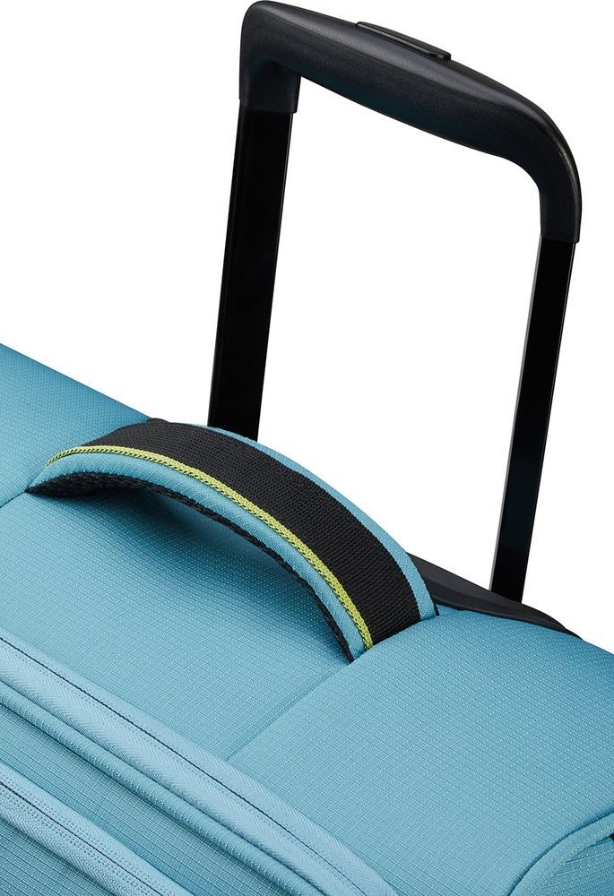 Чемодан American Tourister Take2Cabin текстильный на 4-х колесах 91G*008 Breeze Blue (малый)