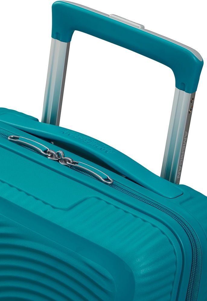 Валіза American Tourister SoundBox Mini із поліпропілену на 4-х колесах MG8*001 Deep Teal (екстра мала)