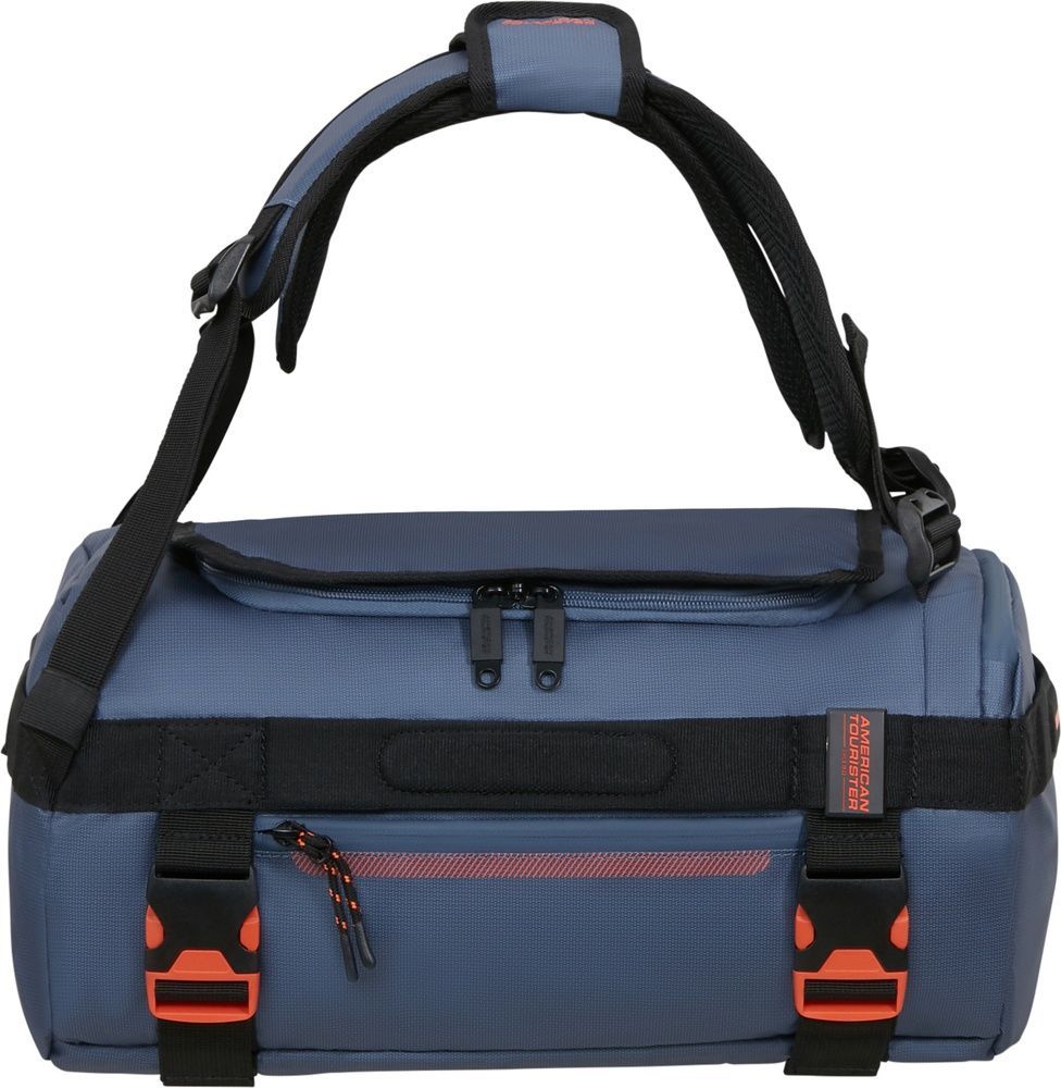 American Tourister Urban Track S backpack bag for hand luggage in Wizz Air/Ryanair with moisture-proofing MD1*216 LMTD Navy/Orange